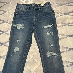 Maurice’ss Blue Distressed Ladies Jeans - Size 6 Long